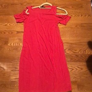 Cold shoulder short sleeve dress